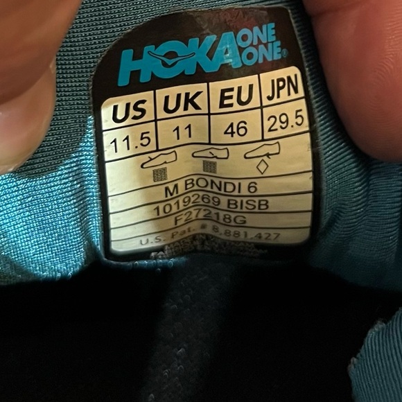 HOKA ONE ONE BONDI 6 BLACK IRIS / STORM BLUE RUNNING SHOES - Men’s Size 11.5 main image 11
